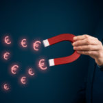 Financial success concept – magnet for money